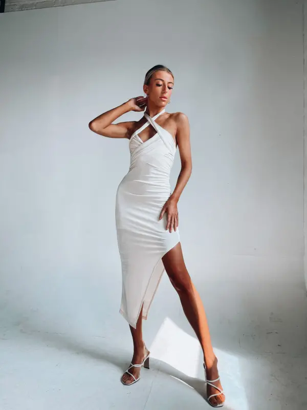 Kaylani Halter Midi Dress