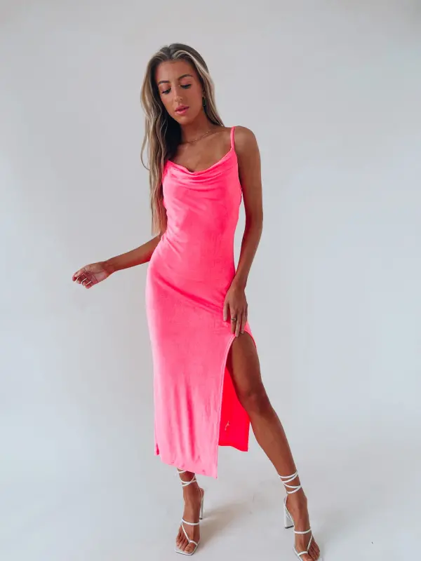 Pink Monika Midi Dress