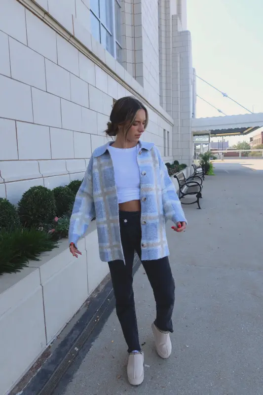 Bailey Plaid Oversized Jacket