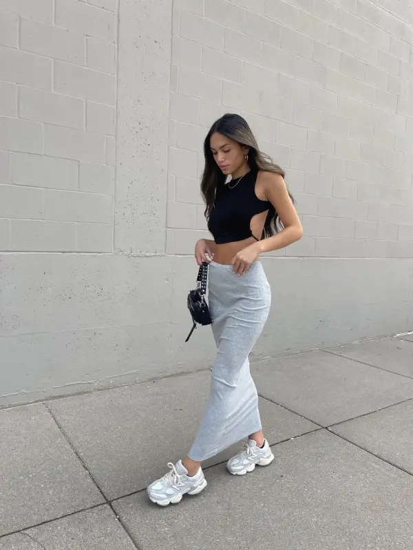 Cora Ribbed Midi Skirt-89200