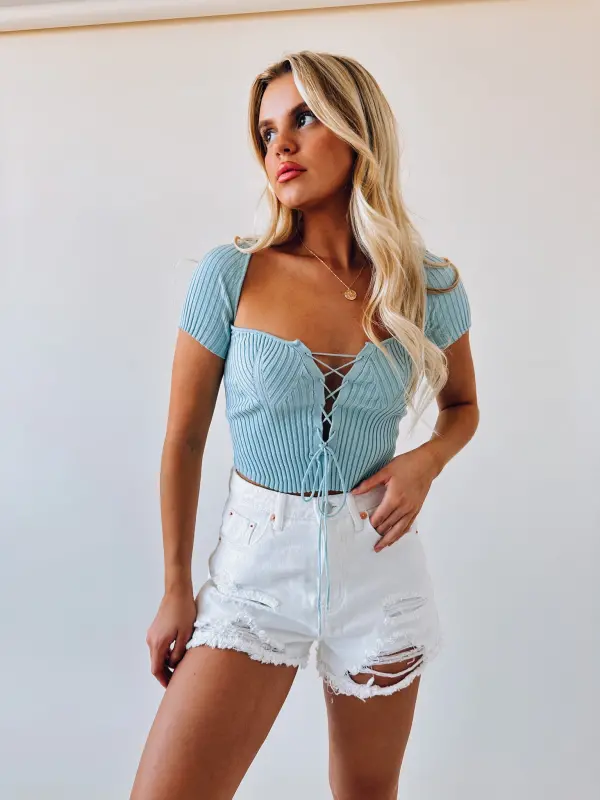 Kameron Lace Up Top