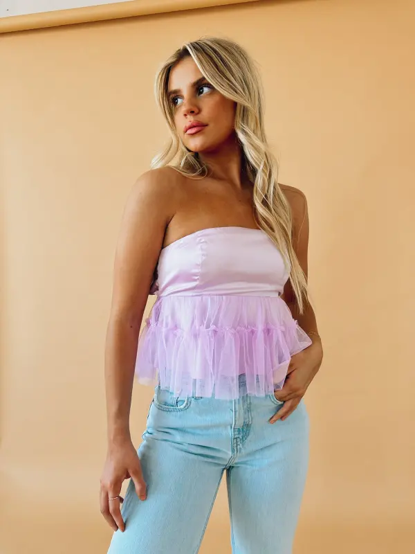 Payton Organza Peplum Top